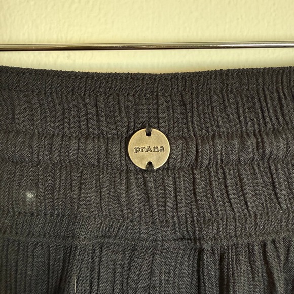 Prana Black Pull-On Pants with Logo Button - Picture 6 of 8